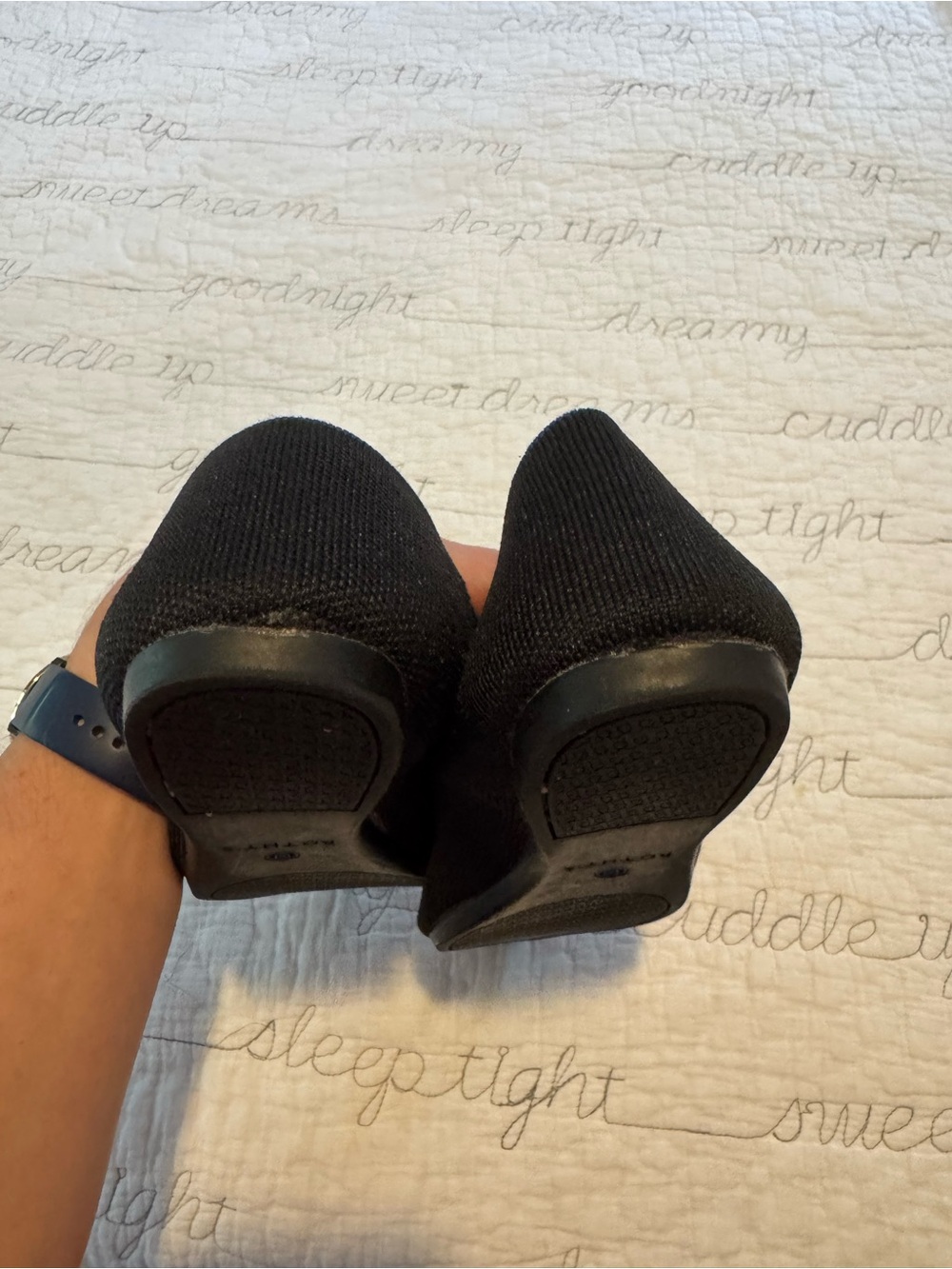 Rothy's The Pointe Black Knit Flats, 8.5 - Picture 6 of 7